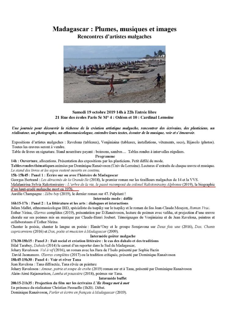 Affiche de l'évènement, Madagascar: Plumes, musiques et images
