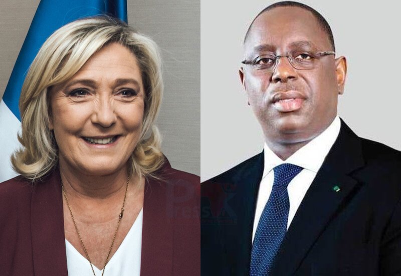 Marine Le Pen au Sénégal, avec Macky Sall
